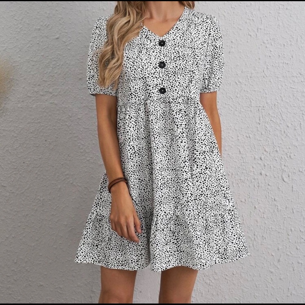 Dalmatian Print Dress
